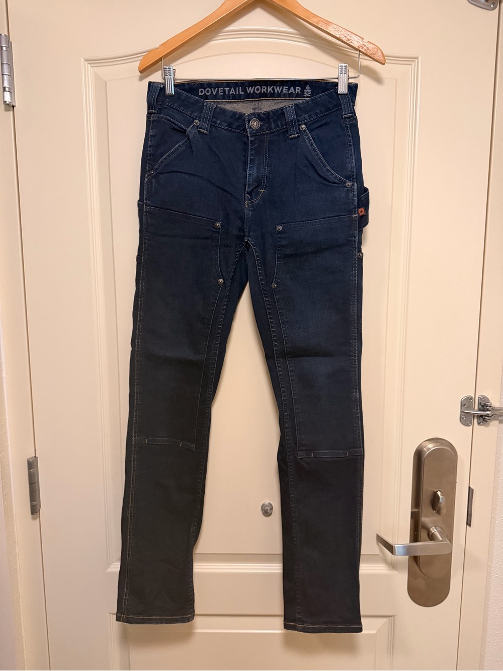 Dovetail Workwear Women's Maven Straight Leg Jeans in Dark Blue